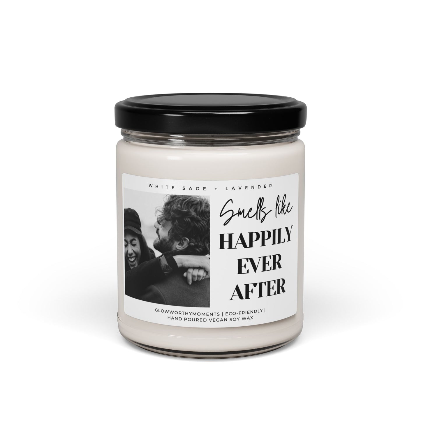 Personalized Love Story Candle - Custom Photo Gift for Couples & Anniversaries