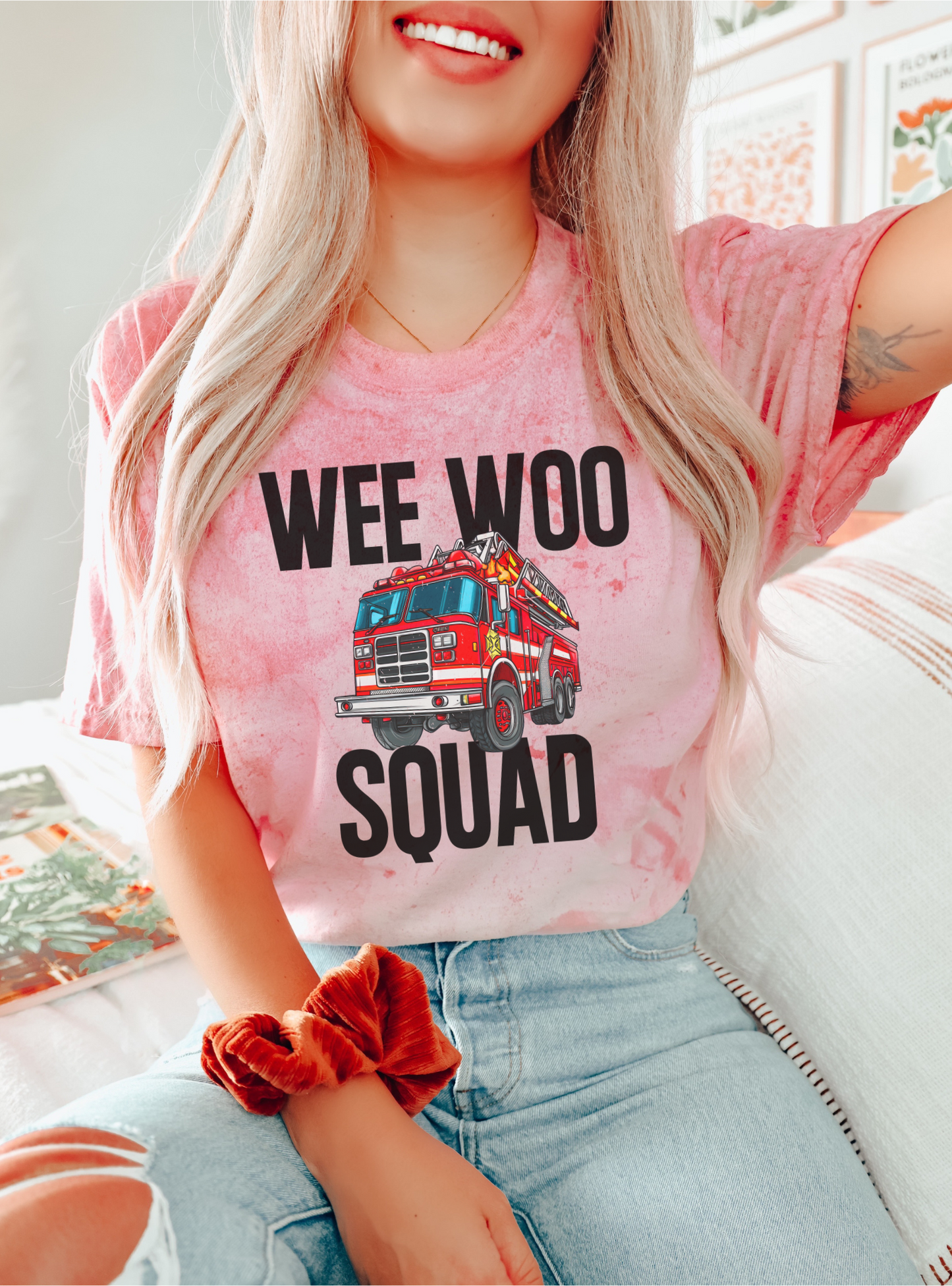 Wee Woo Squad Firefighter Shirt - Funny Fire Dept Tee