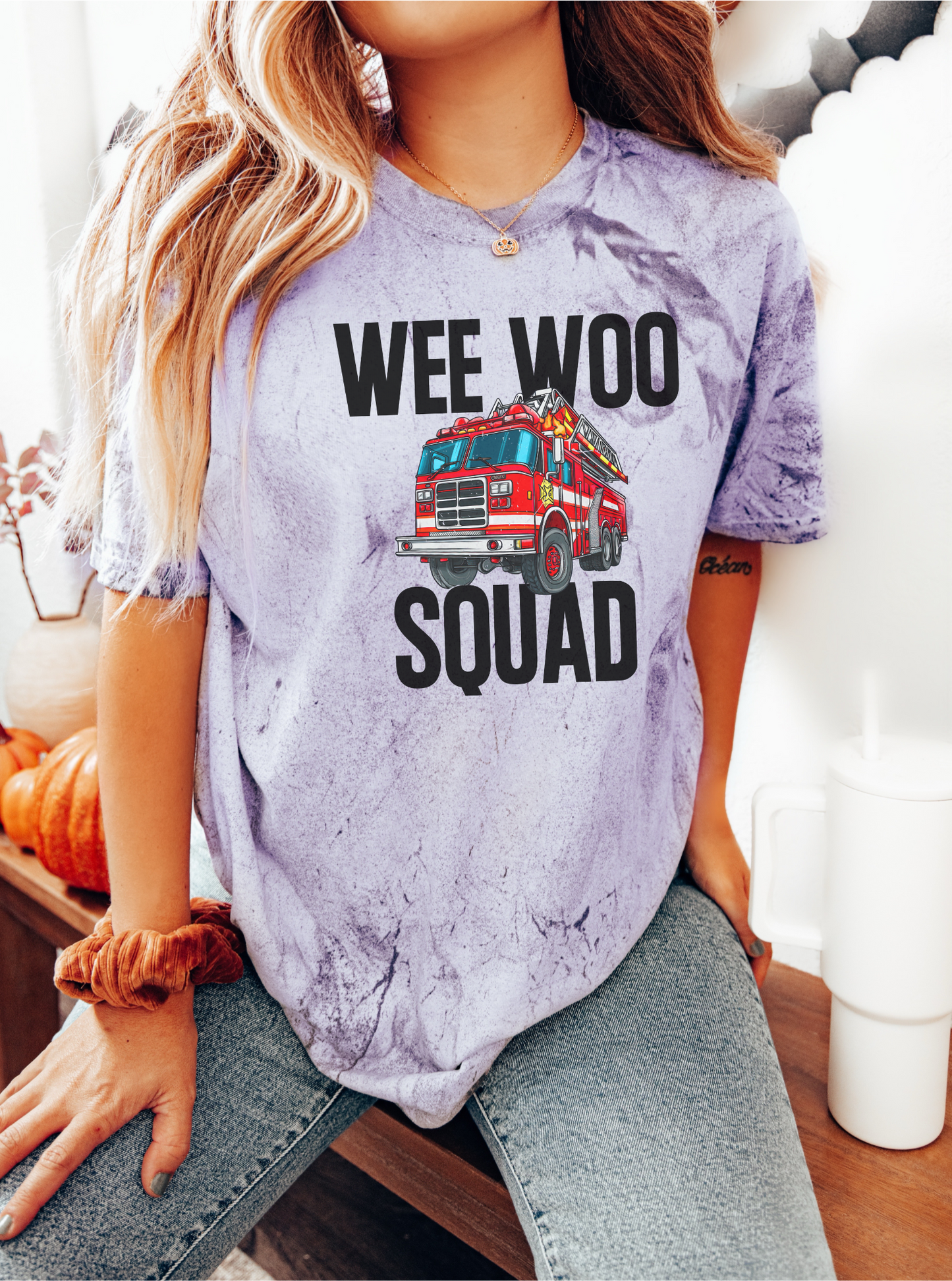 Wee Woo Squad Firefighter Shirt - Funny Fire Dept Tee