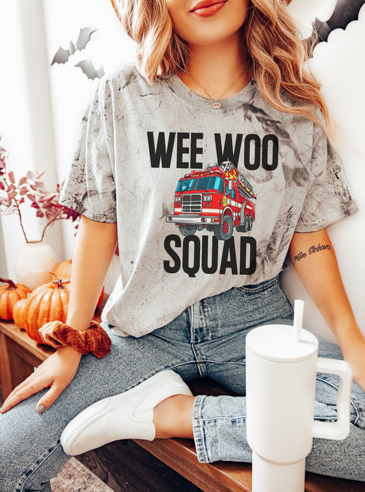 Wee Woo Squad Firefighter Shirt - Funny Fire Dept Tee