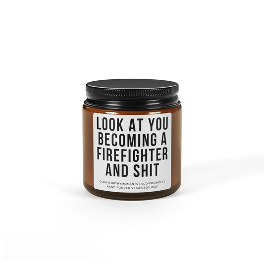 New firefighter candle gift for graduation ceremony