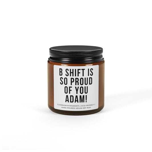 Jar with a personalized message on a white background