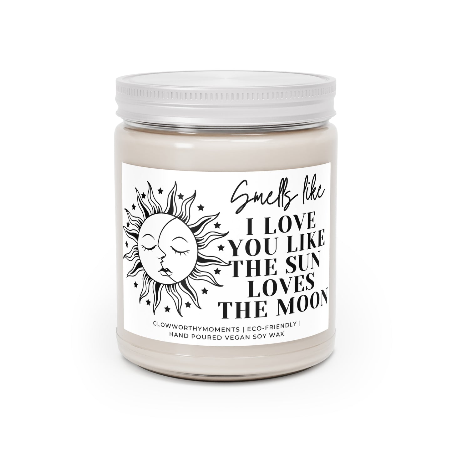 Elegant wedding gift with romantic soy candle