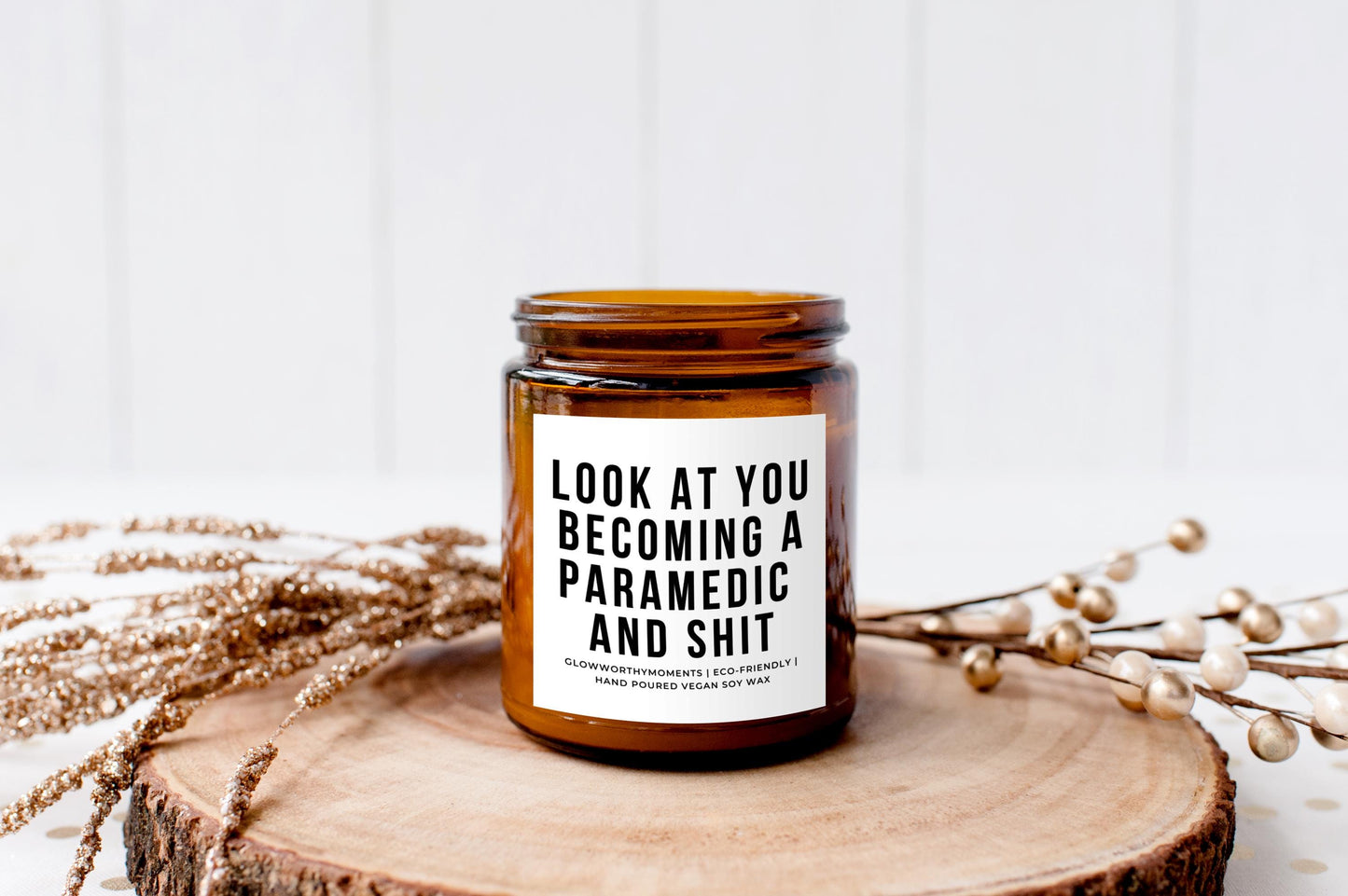 First responder gift bundle with candle
