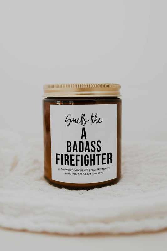 New firefighter candle gift for academy graduation