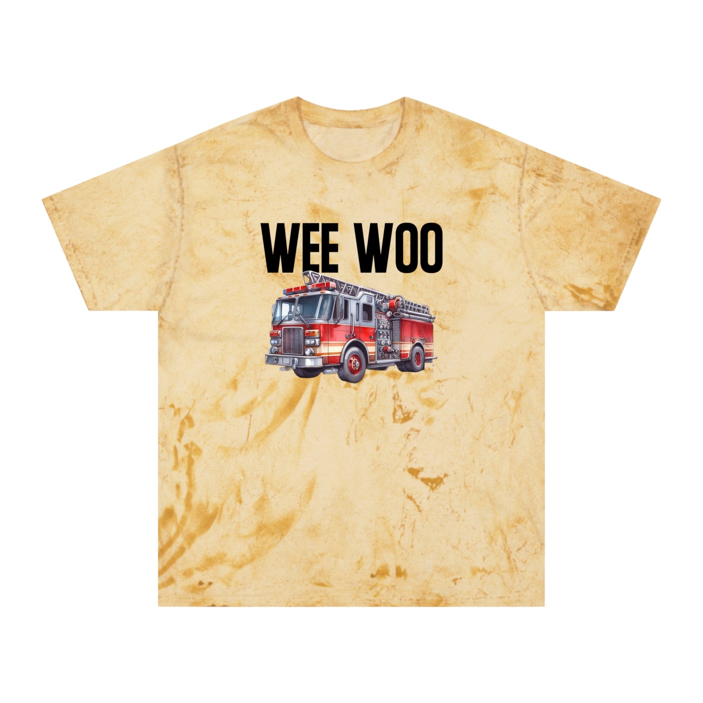 yellow color blast comfort colors firefighter tshirt