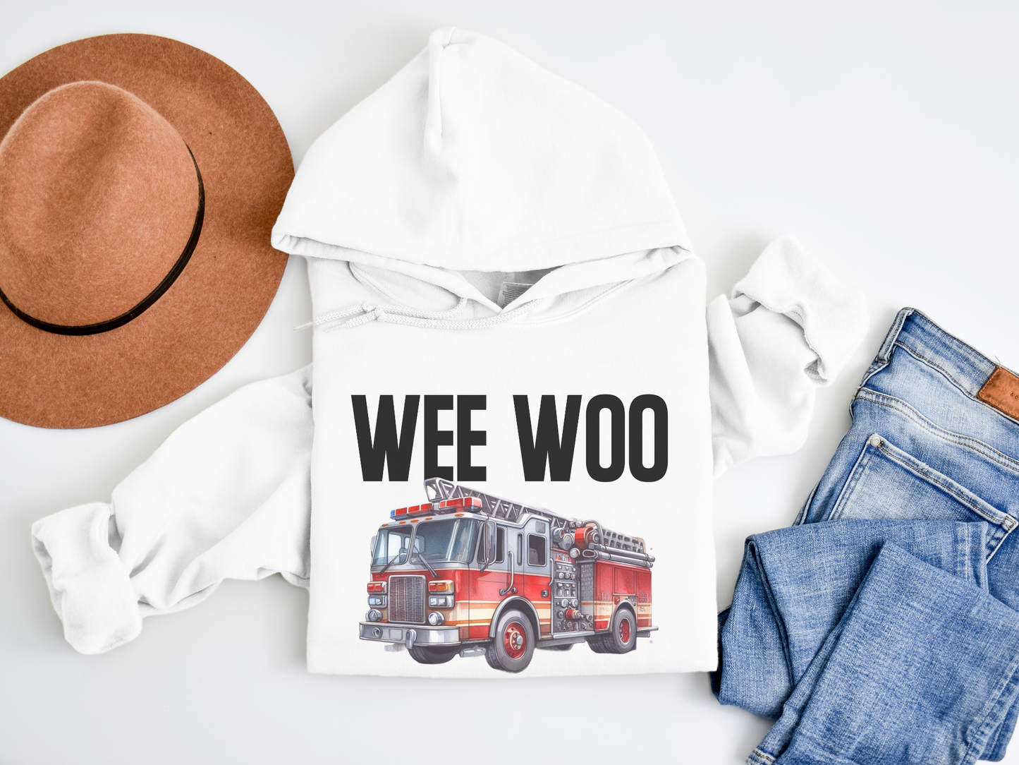 white firefighter hoodie
