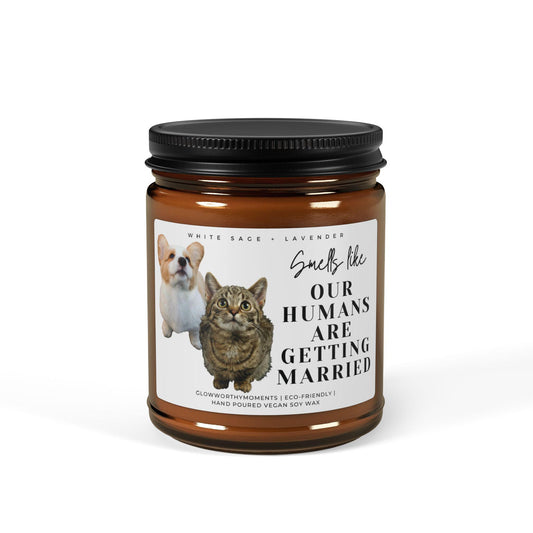 Gift for her bridal shower from the couple's dogs and cat