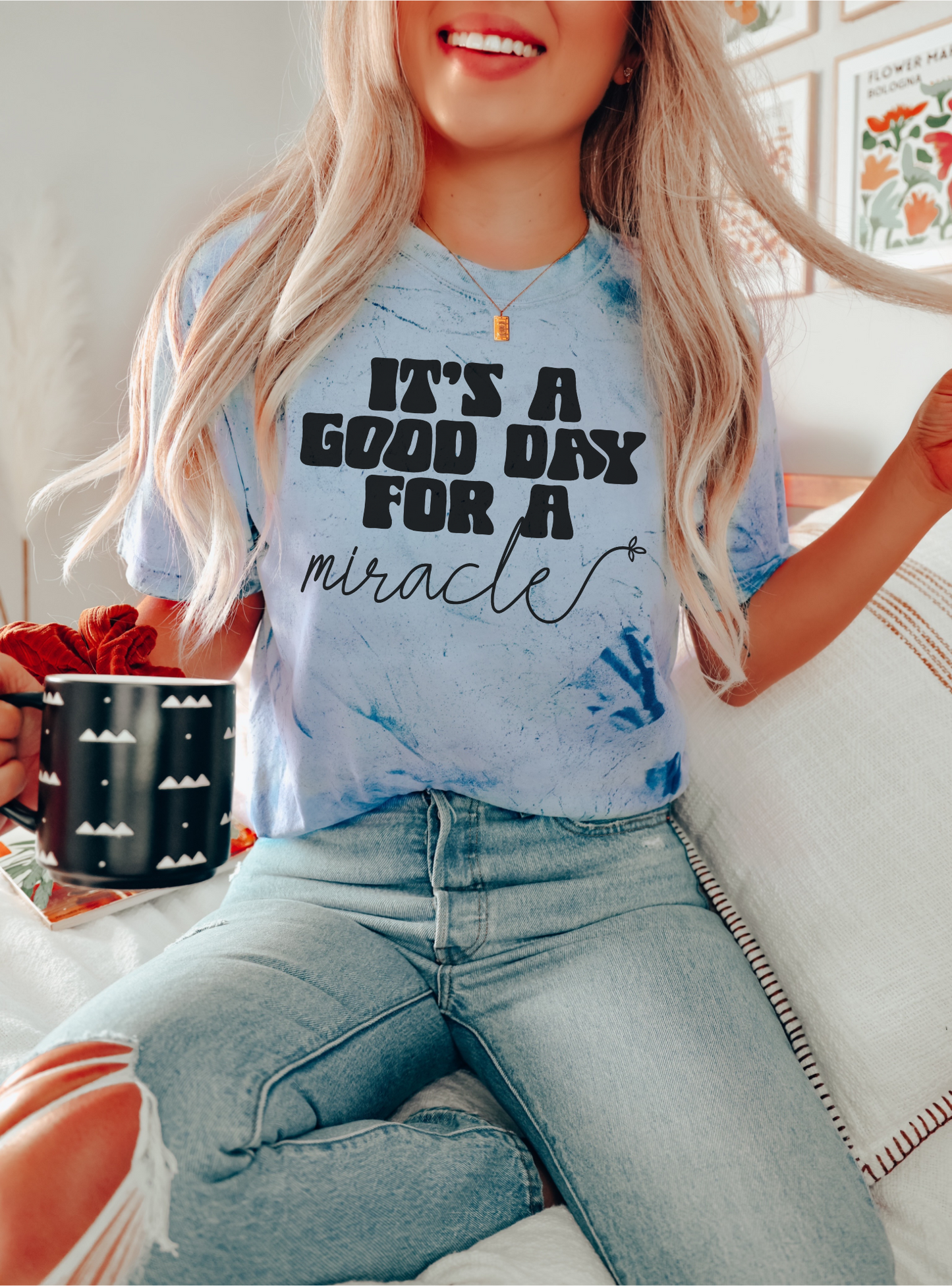 Hopeful 'Good Day for a Miracle' fertility journey shirt