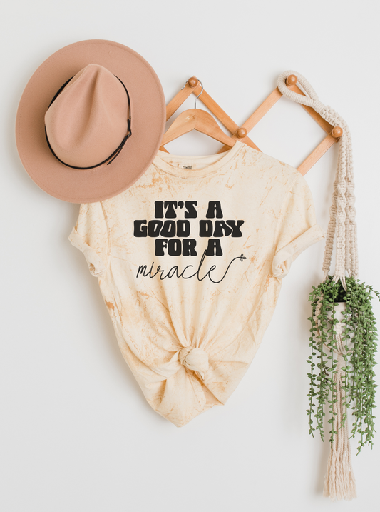 Hopeful 'Good Day for a Miracle' fertility journey shirt