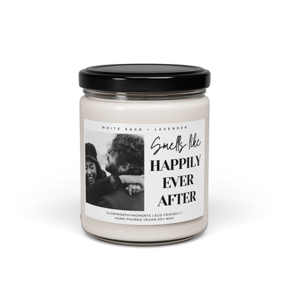 Personalized Love Story Candle - Custom Photo Gift for Couples & Anniversaries