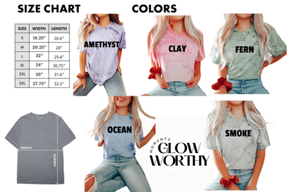 comfort colors t-shirt size chart