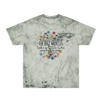 Uplifting 'The Best Miracles' fertility journey shirt for IVF/IUI