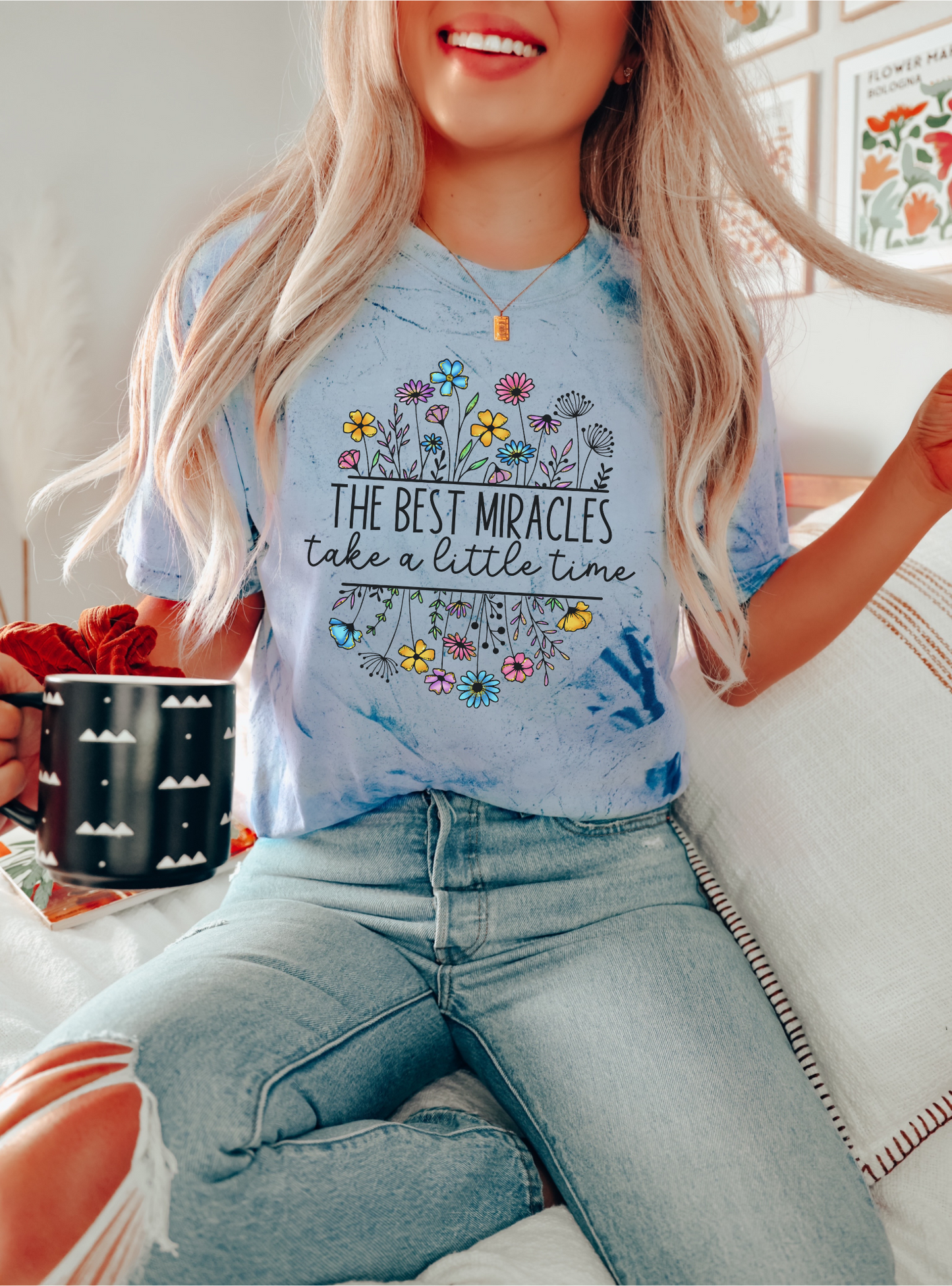 Uplifting 'The Best Miracles' fertility journey shirt for IVF/IUI