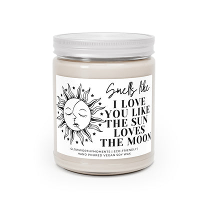 Elegant wedding gift with romantic soy candle
