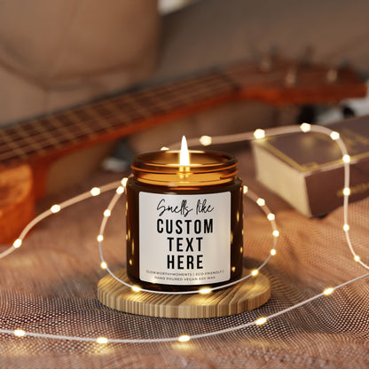 Personalized 'Smells Like [Your Text]' candle for first responders