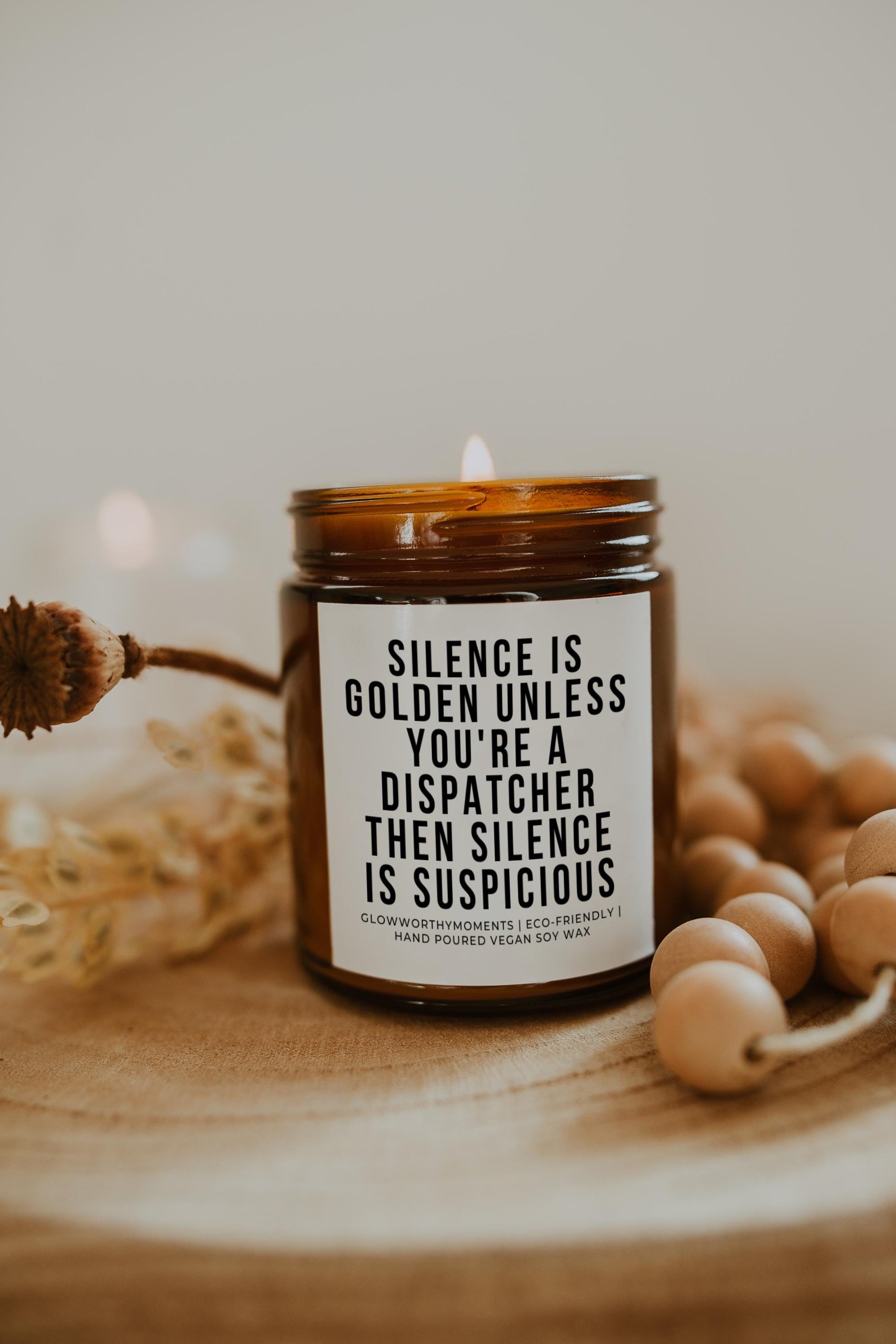 Funny 911 candle in comms center 