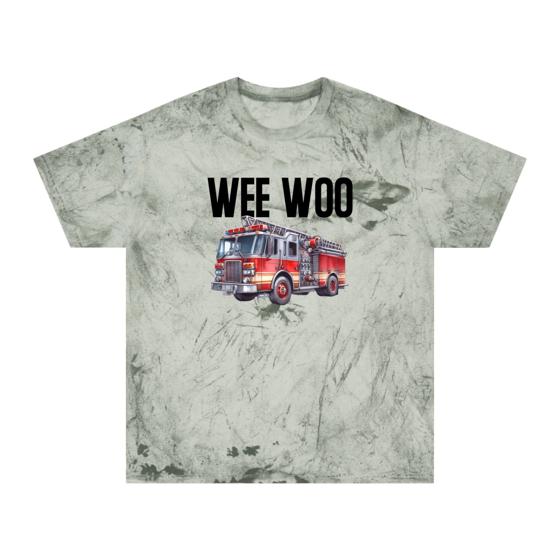 comfort colors tie dye green tshirt for firefighters