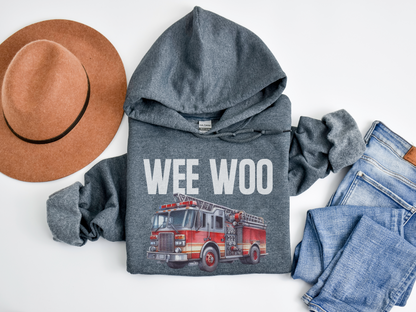 firefighter dark heather hoodie