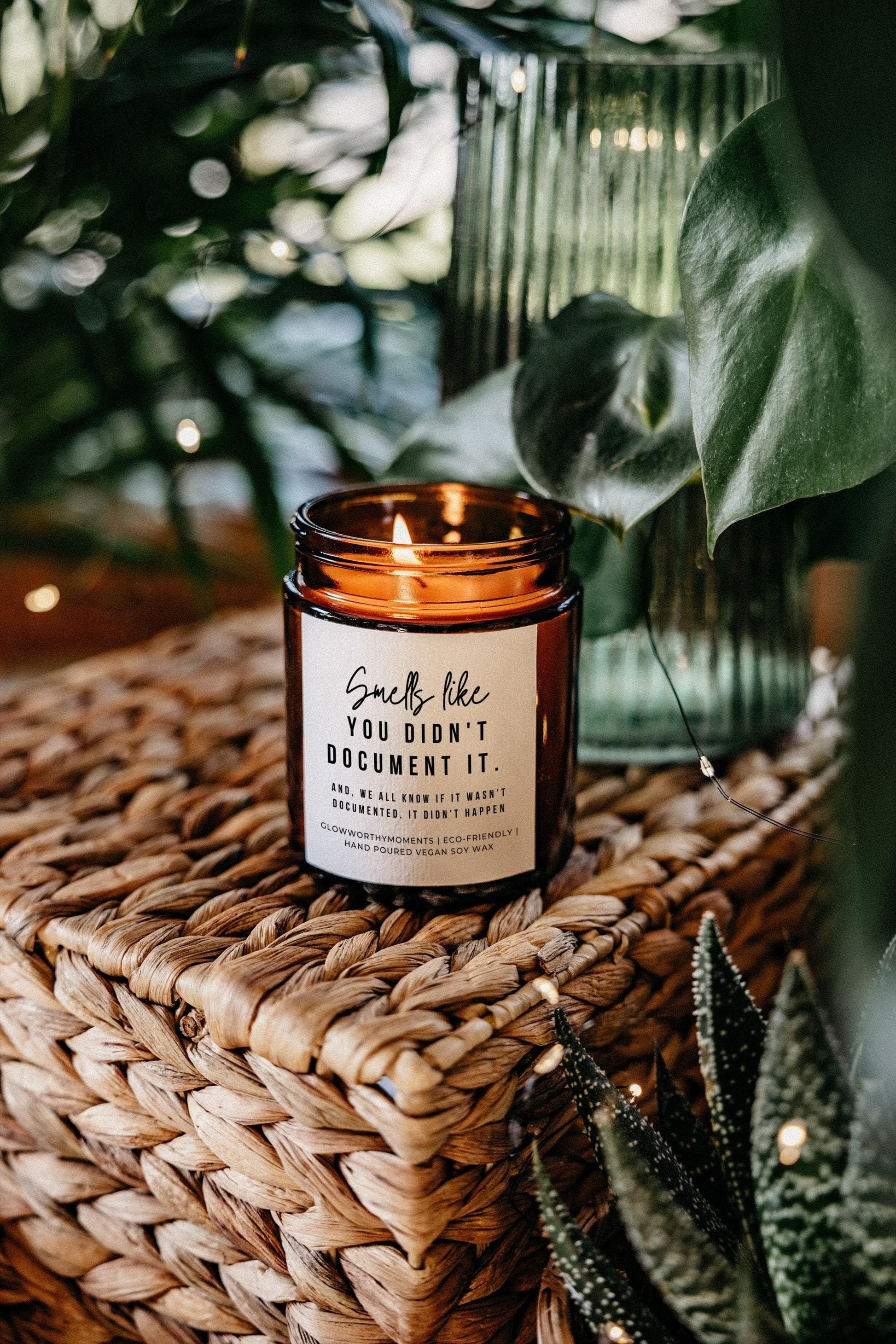 Witty HR manager candle on office desk - corporate gag gift