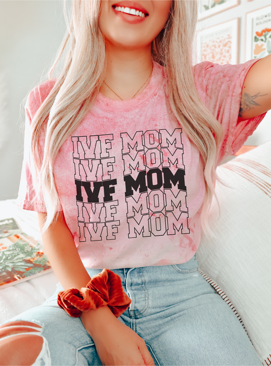 Hopeful 'IVF Mom' pregnancy announcement shirt for fertility parents