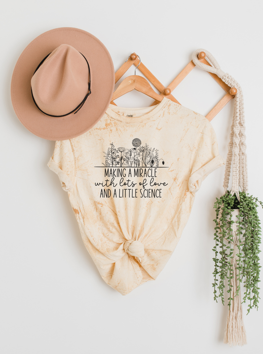 Hopeful 'Making a Miracle' IUI/IVF pregnancy shirt