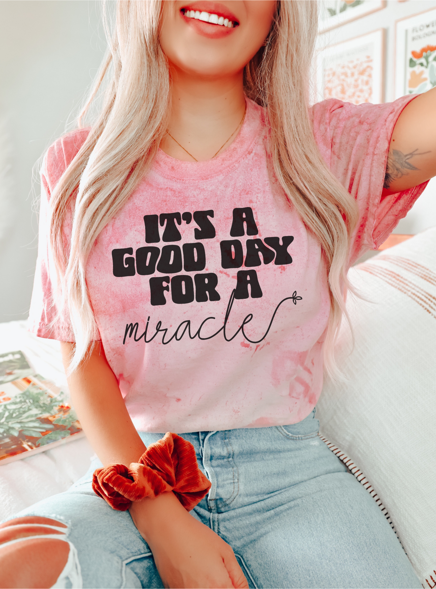 Hopeful 'Good Day for a Miracle' fertility journey shirt