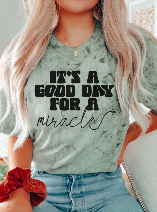 Hopeful 'Good Day for a Miracle' fertility journey shirt