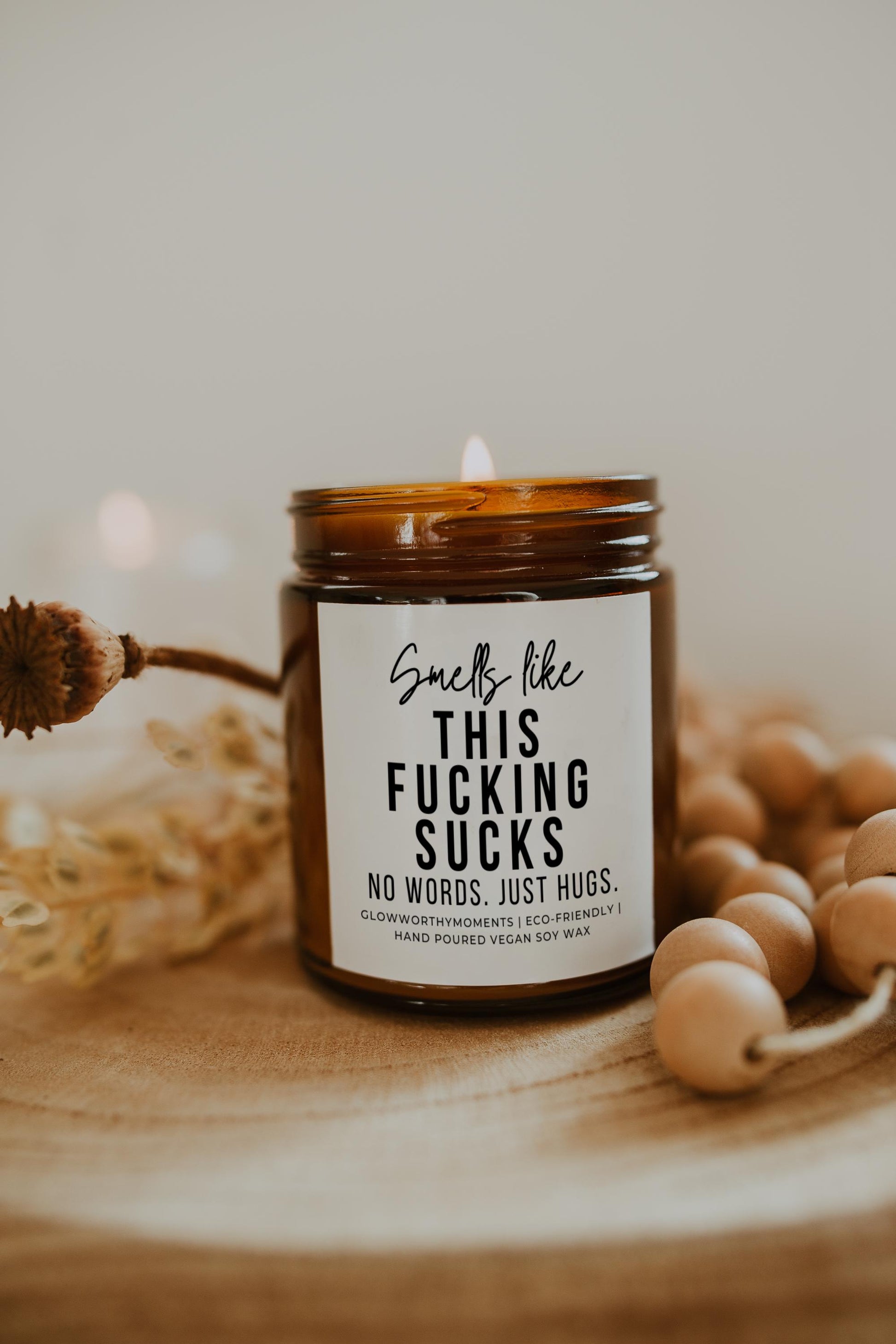 This Sucks candle for pet grief - soy wax tribute to departed dogs or cats