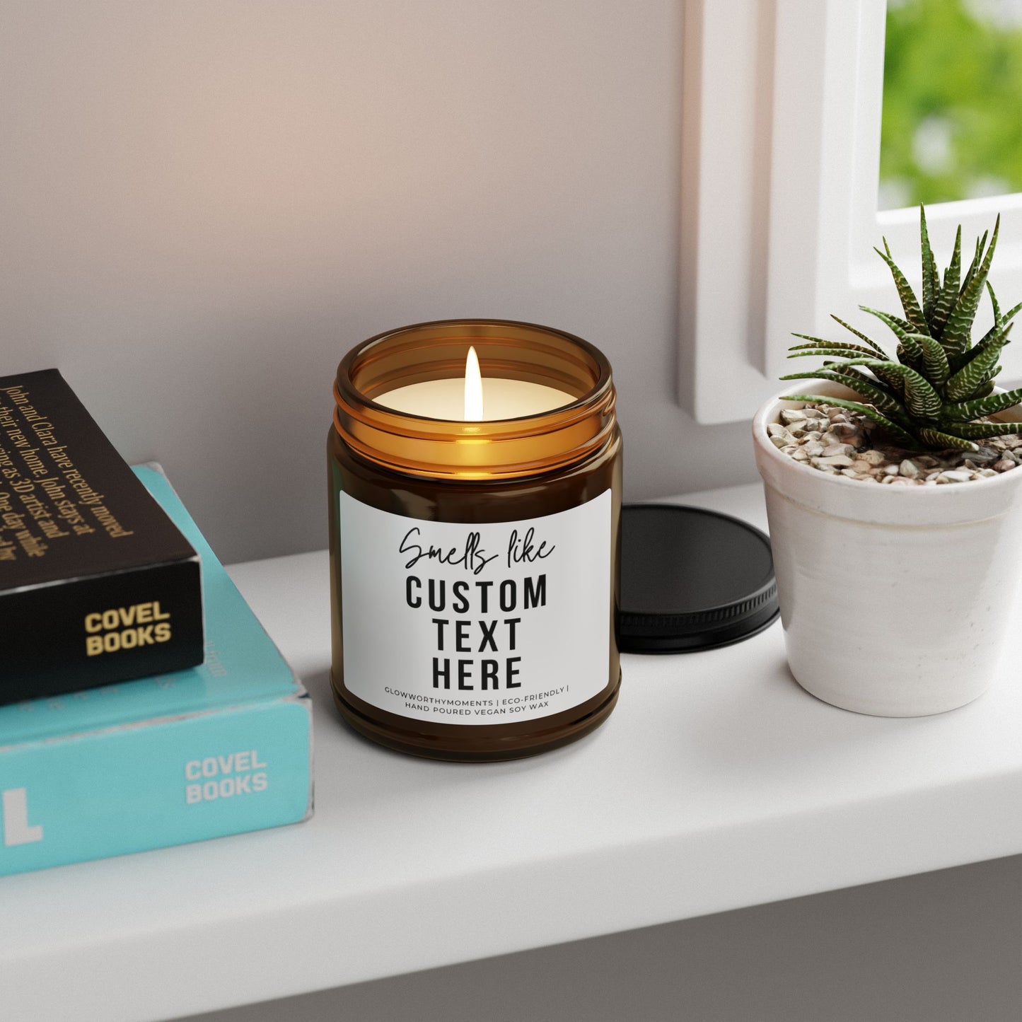 Cop humor candle with 'Smells Like Interrogation Sweat