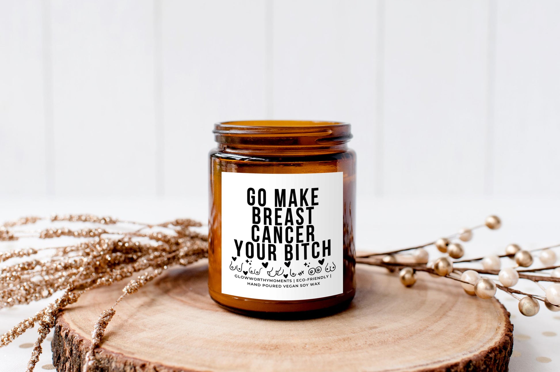 Three empowering scent options for mastectomy warrior candle