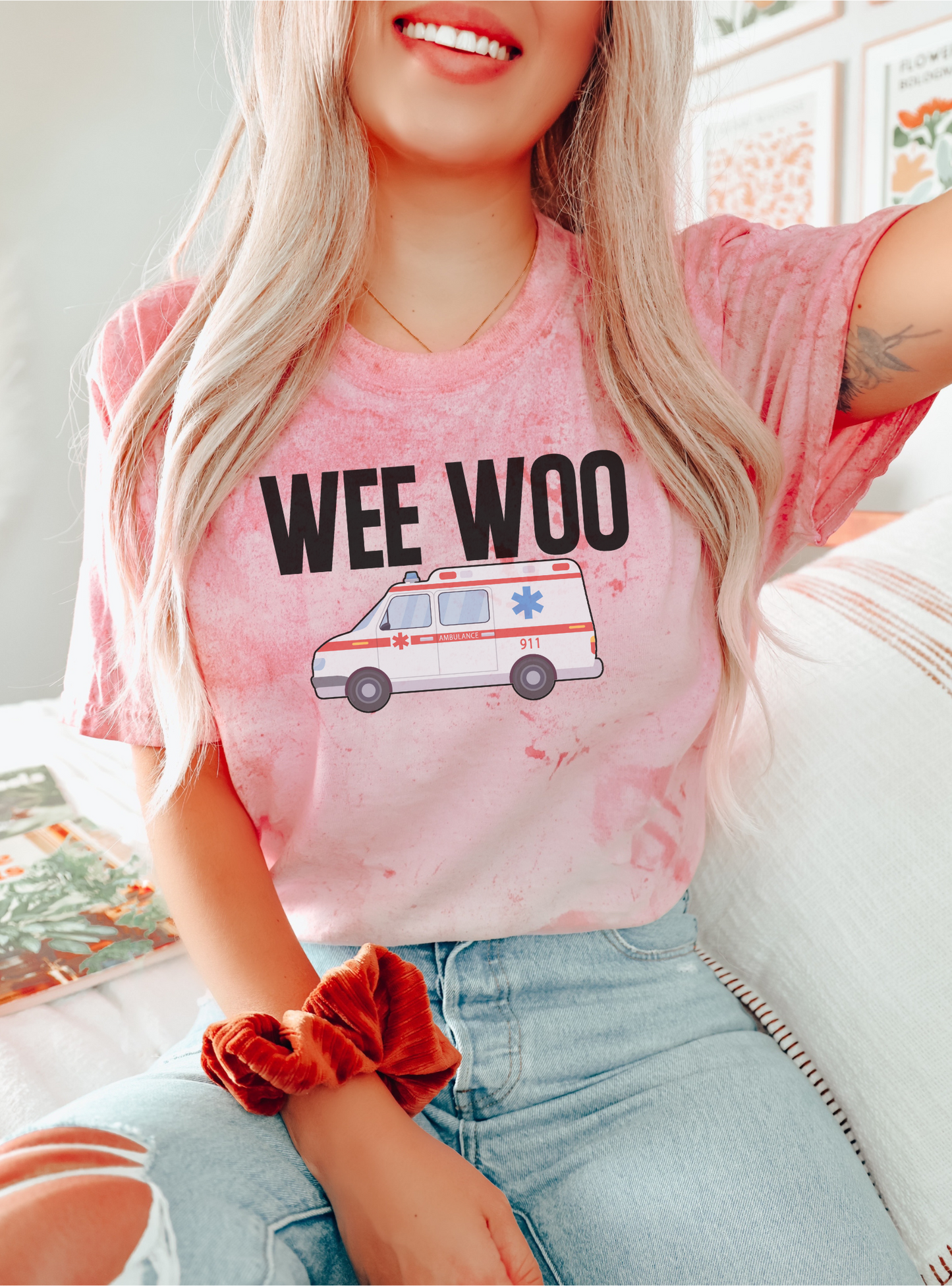 Funny 'Wee Woo' ambulance driver shirt for EMTs and paramedics