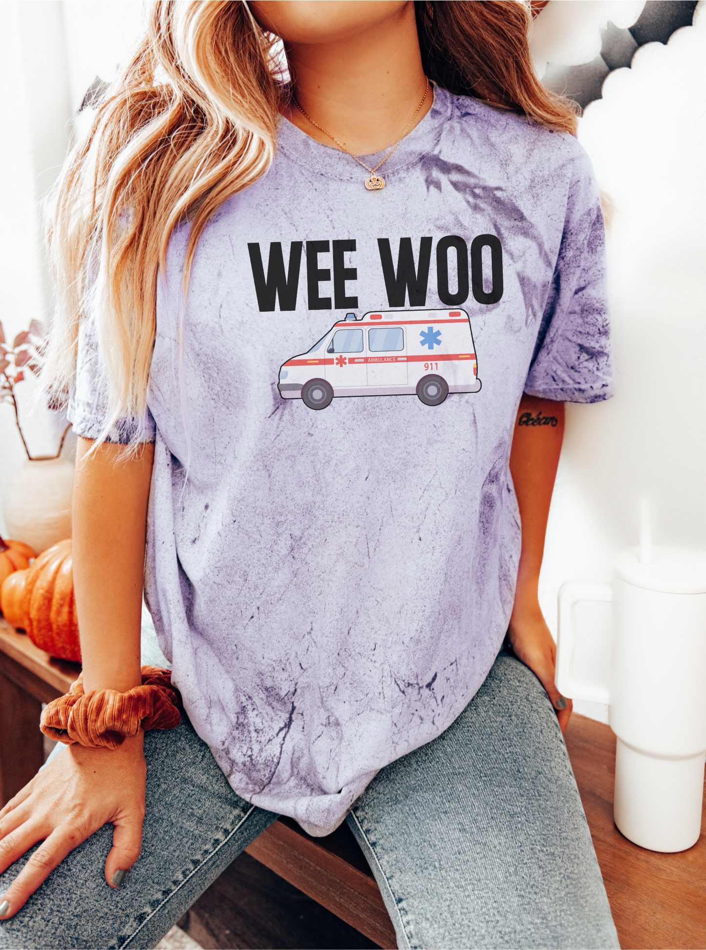 Funny 'Wee Woo' ambulance driver shirt for EMTs and paramedics