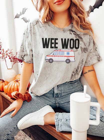 Funny 'Wee Woo' ambulance driver shirt for EMTs and paramedics