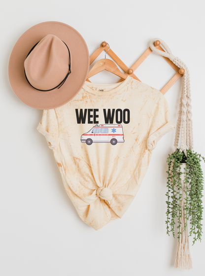 Funny 'Wee Woo' ambulance driver shirt for EMTs and paramedics