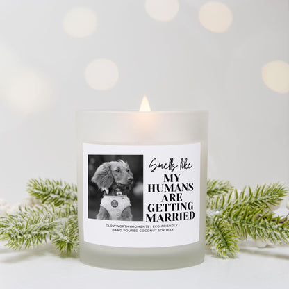 Funny 'Dog of Honor' wedding candle - personalized gift for canine-loving couples